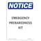 Signmission OSHA Notice Sign, 7" Height, Emergency Preparedness Kit Sign, 7" X 5", Portrait OS-NS-D-57-V-11884 - alternate 1